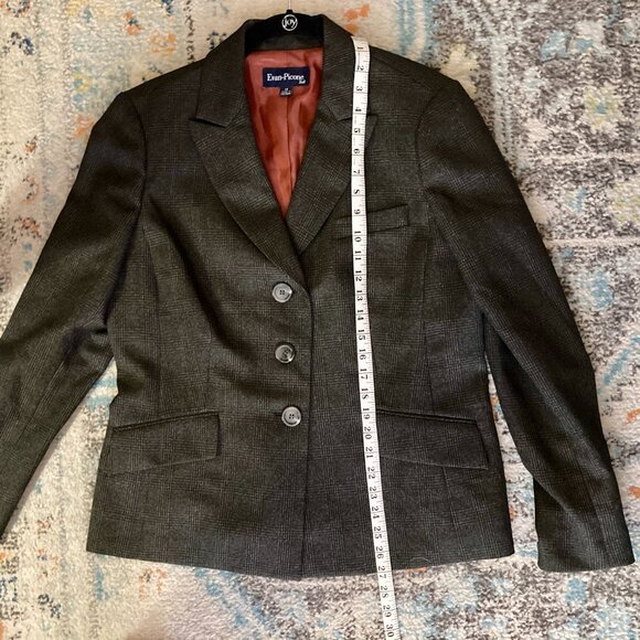 Evan Picone Charcoal Grey 3 Button Suit Jacket - Picture 6 of 8